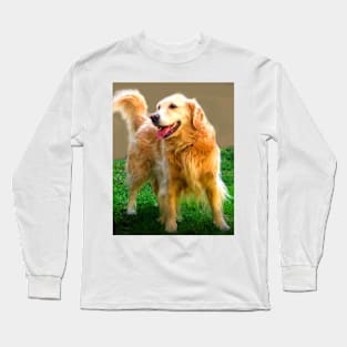 Golden Retriever Happy Dog Long Sleeve T-Shirt